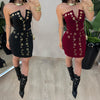 Geometric Knit Party Dress Set | MzStar Fashion | view 8