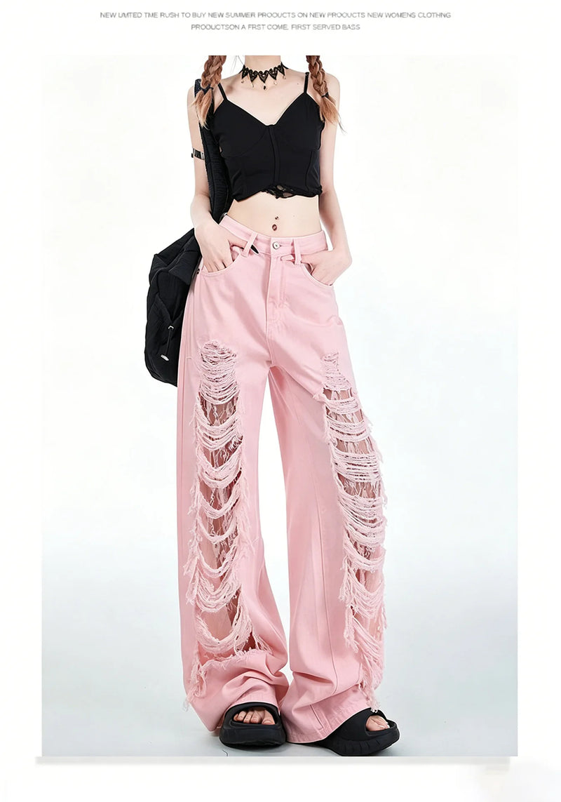 White Lace Cut-Out Jeans | MzStar Fashion | view 7