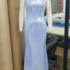Blue One-Shoulder Sequin Gown | MzStar Fashion | view 5