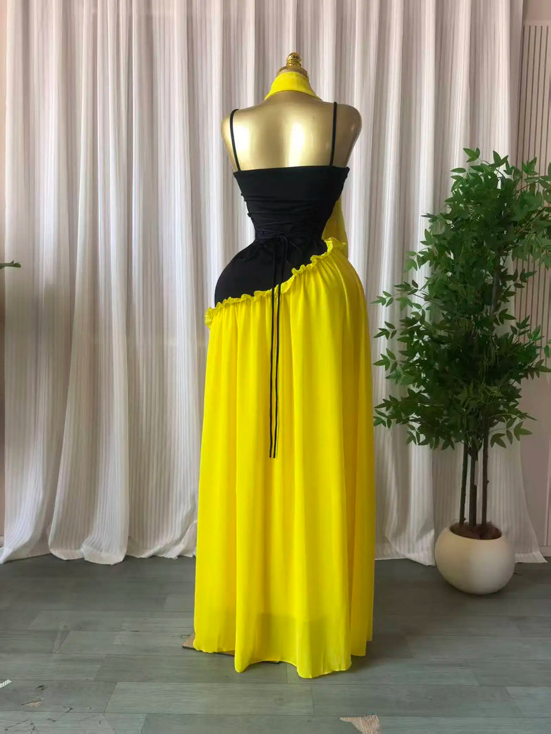 Ruffle Strap A-Line Maxi Dress | MzStar Fashion | view 7