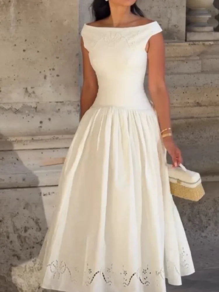 Minimalist A-Line Maxi Dress | MzStar Fashion | view 5
