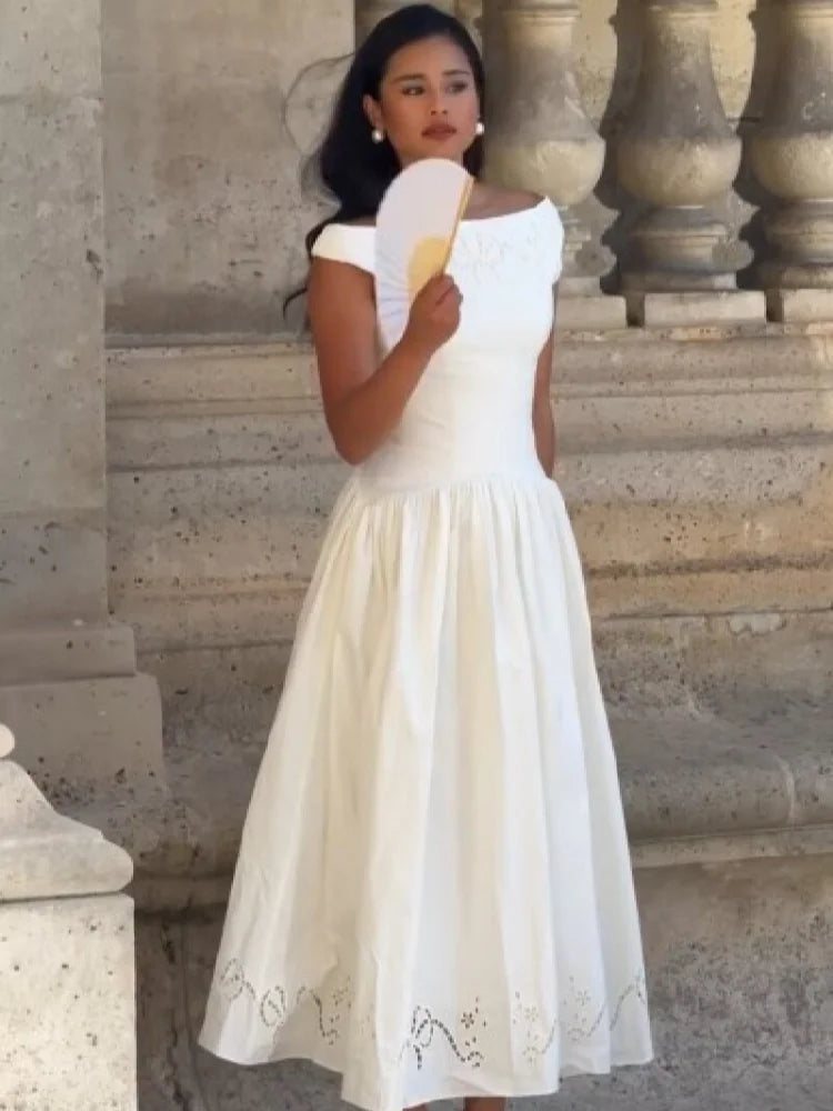 Minimalist A-Line Maxi Dress | MzStar Fashion | view 4