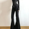 Black Y2K Flare Jeans | MzStar Fashion | view 3