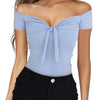 Lace-Up Off-Shoulder Top | MzStar Fashion | view 8