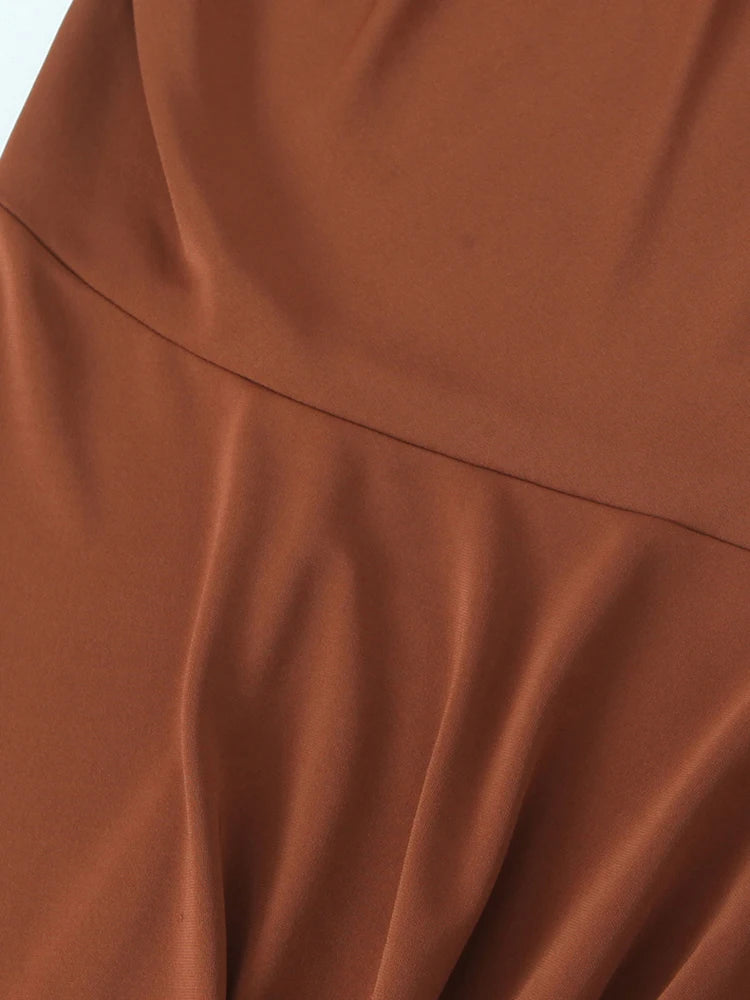One-Shoulder Flowing Maxi Dress | MzStar Fashion | view 6