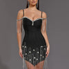 Crystal Beaded Bandage Mini Dress | MzStar Fashion | view 7