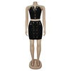 Geometric Knit Party Dress Set | MzStar Fashion | view 5