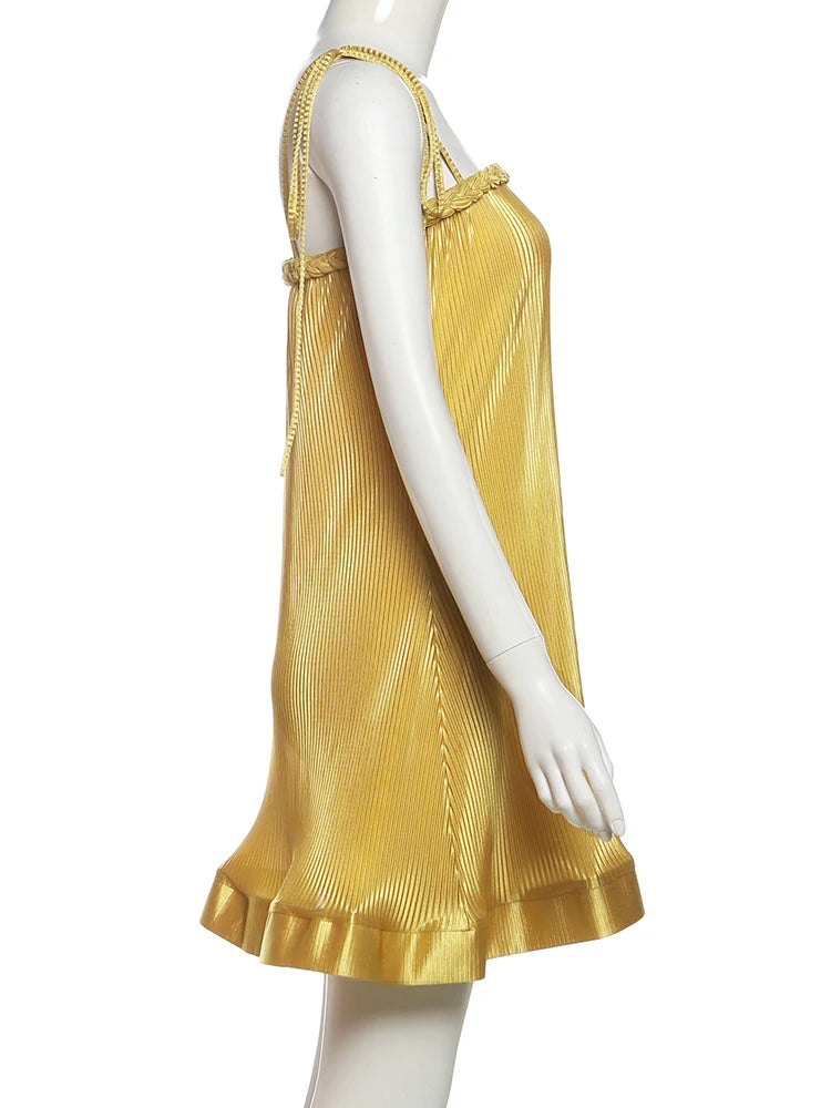 Silky Pleated Strapless Mini Dress | MzStar Fashion | view 8