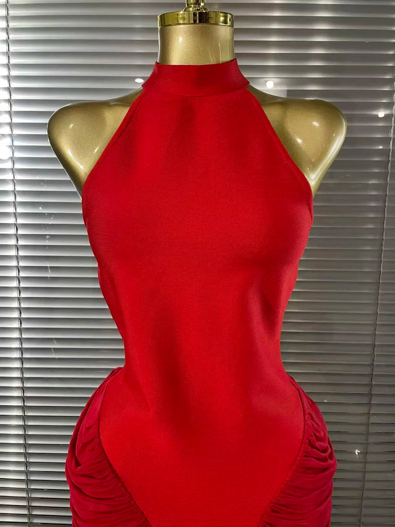 Red Mermaid Bandage Gown | MzStar Fashion | view 6