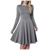 Pleated A-Line Long-Sleeve Dress | MzStar Fashion | view 2