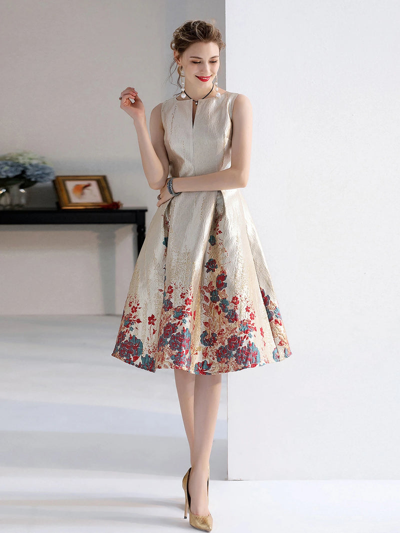 Jacquard A-Line Midi Dress | MzStar Fashion | view 4
