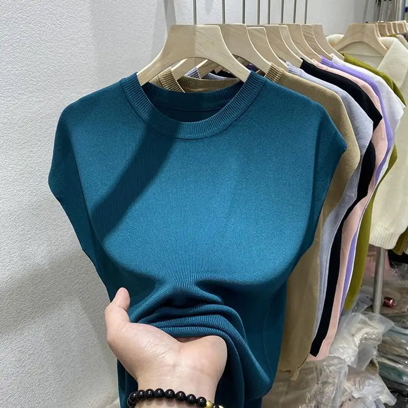 Ice-Silk Knit Tee | MzStar Fashion | view 8