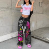 Y2K Printed Baggy Boyfriend Jeans | MzStar Fashion | view 6