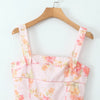 Pink Floral Ribbon Tank Dress | MzStar Fashion | view 7