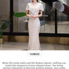 Champagne Fishtail Evening Gown | MzStar Fashion | view 4