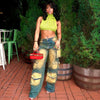 Dip-Dye High-Waist Work Jeans | MzStar Fashion | view 3
