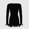 Ruffle Hem Knit Mini Dress | MzStar Fashion | view 4