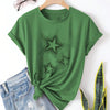 Star Print Black Tee | MzStar Fashion | view 4