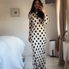 Black Dot High-Neck Maxi Dress | MzStar Fashion | view 6