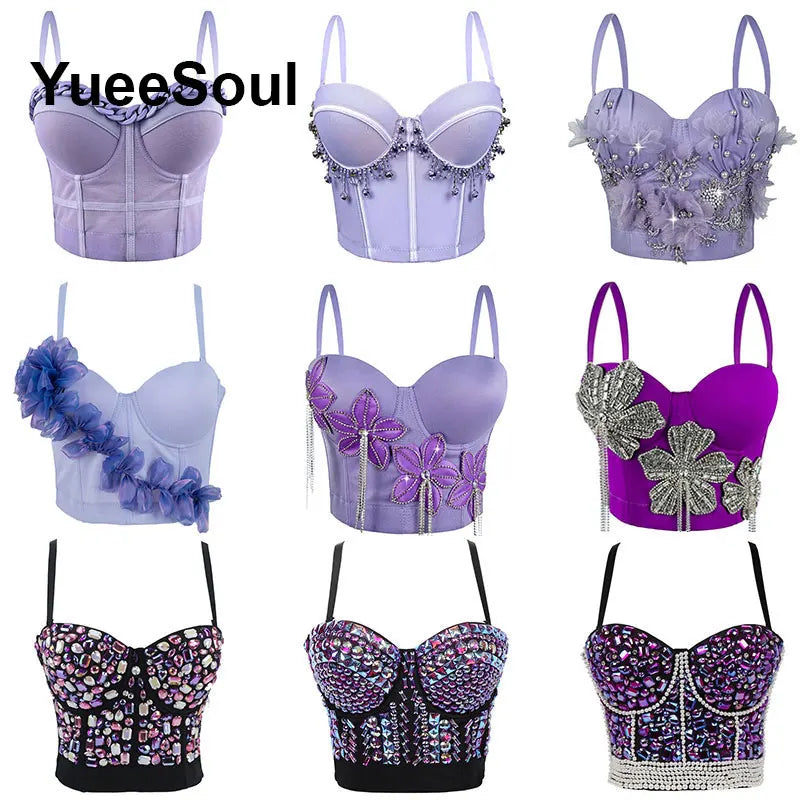 Purple Diamond Corset Top | MzStar Fashion