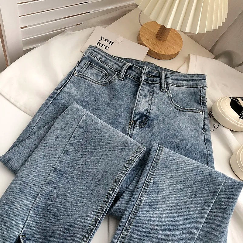 Split-Hem Flared Bootcut Jeans | MzStar Fashion | view 3