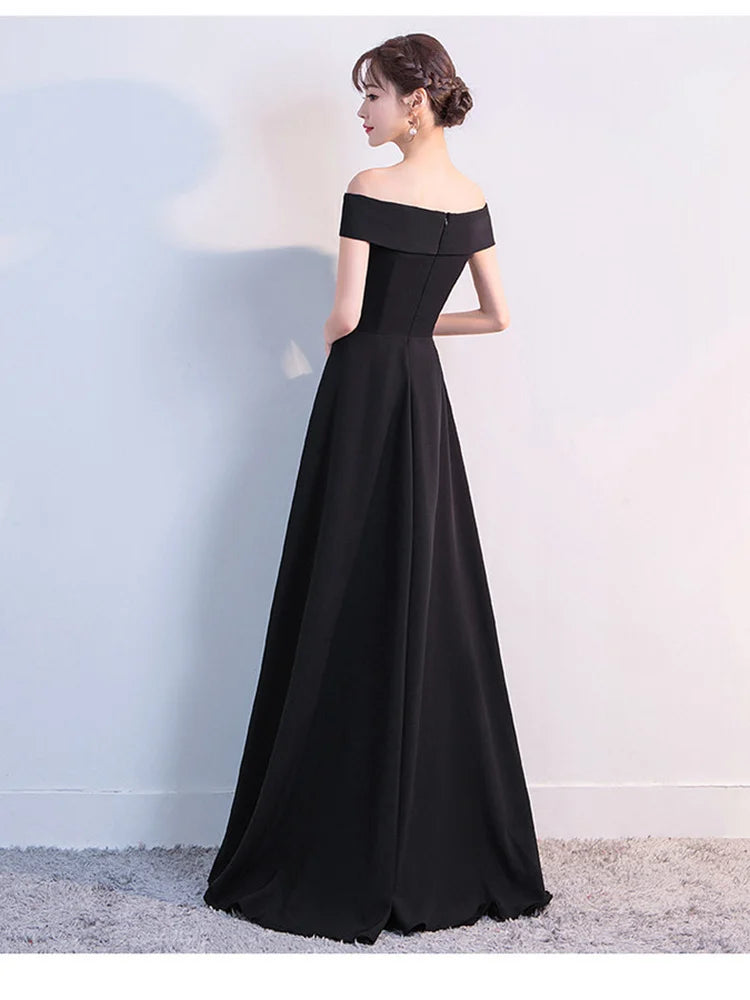 One-Shoulder Cotton Evening Gown | MzStar Fashion | view 2