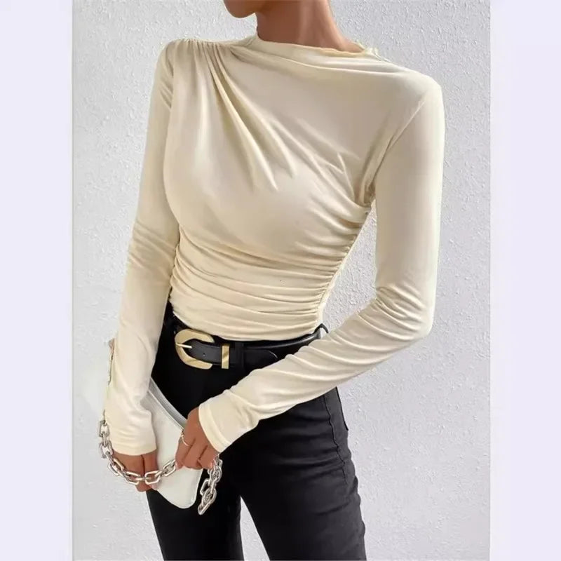 Skew Neck Basic Crop Top | MzStar Fashion | view 4