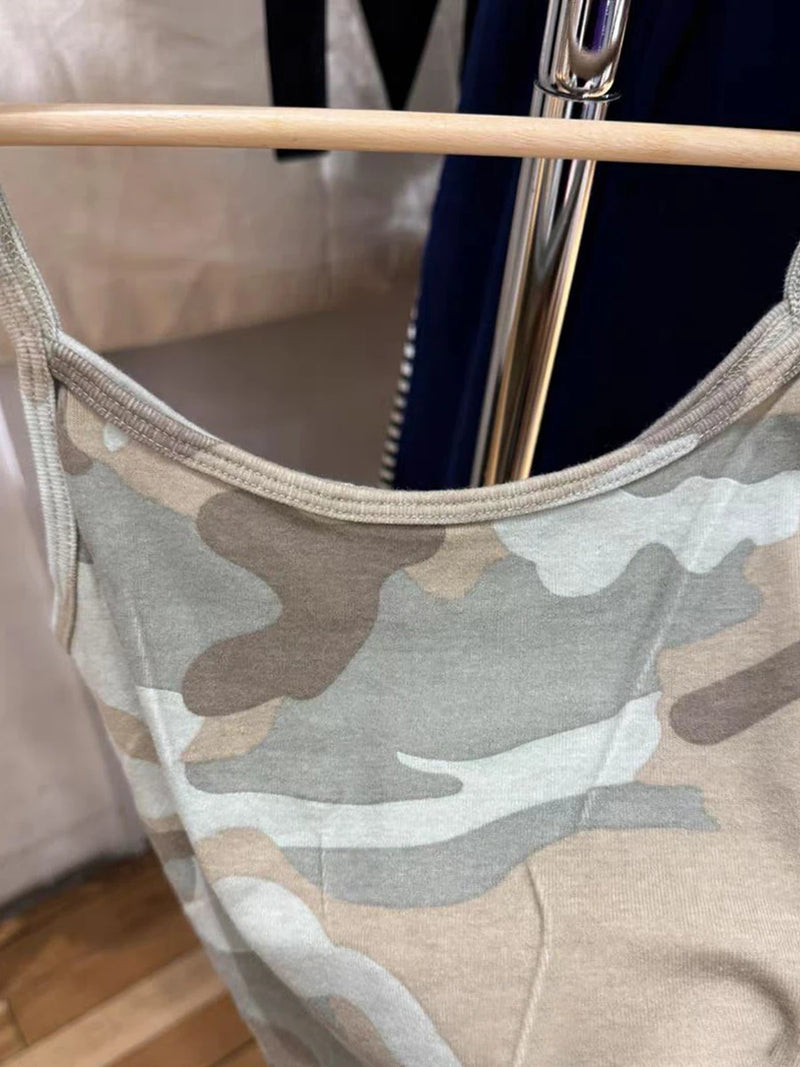 Camo Slim Cami Tank | MzStar Fashion | view 5