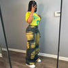 Dip-Dye High-Waist Work Jeans | MzStar Fashion