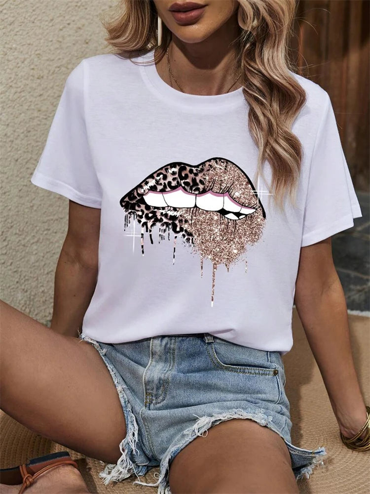 Leopard Lip Print Tee | MzStar Fashion | view 7