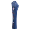 Embroidered Bell-Bottom Jeans | MzStar Fashion | view 3