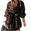 Leopard Lace-Up Shirt Dress | MzStar Fashion | view 7