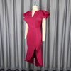 Ruffle Trim V-Neck Midi Dress | MzStar Fashion | view 3
