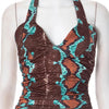 Lace-Up Halter Print Tank | MzStar Fashion | view 6