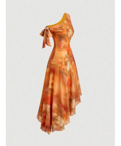 Lace-Up Mesh Beach Midi Dress