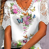 Floral Lace Crochet Tee | MzStar Fashion
