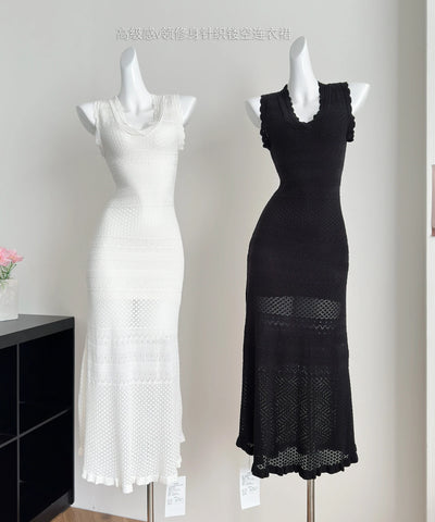 Crochet Cut-Out Midi Dress | MzStar Fashion