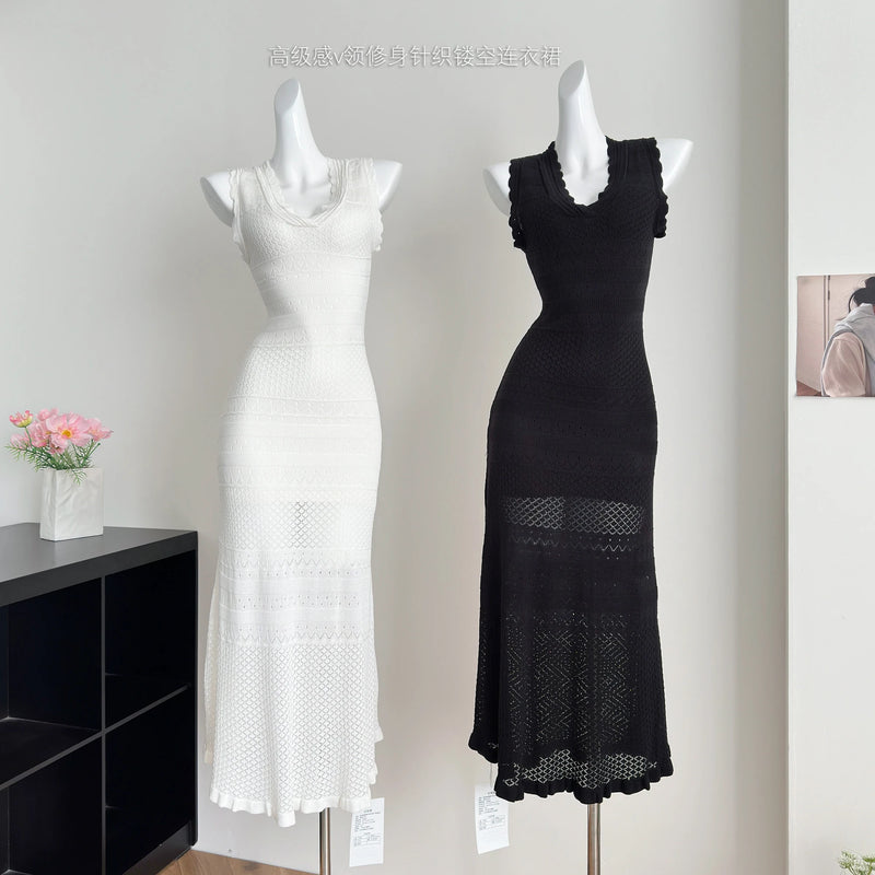 Crochet Cut-Out Midi Dress | MzStar Fashion