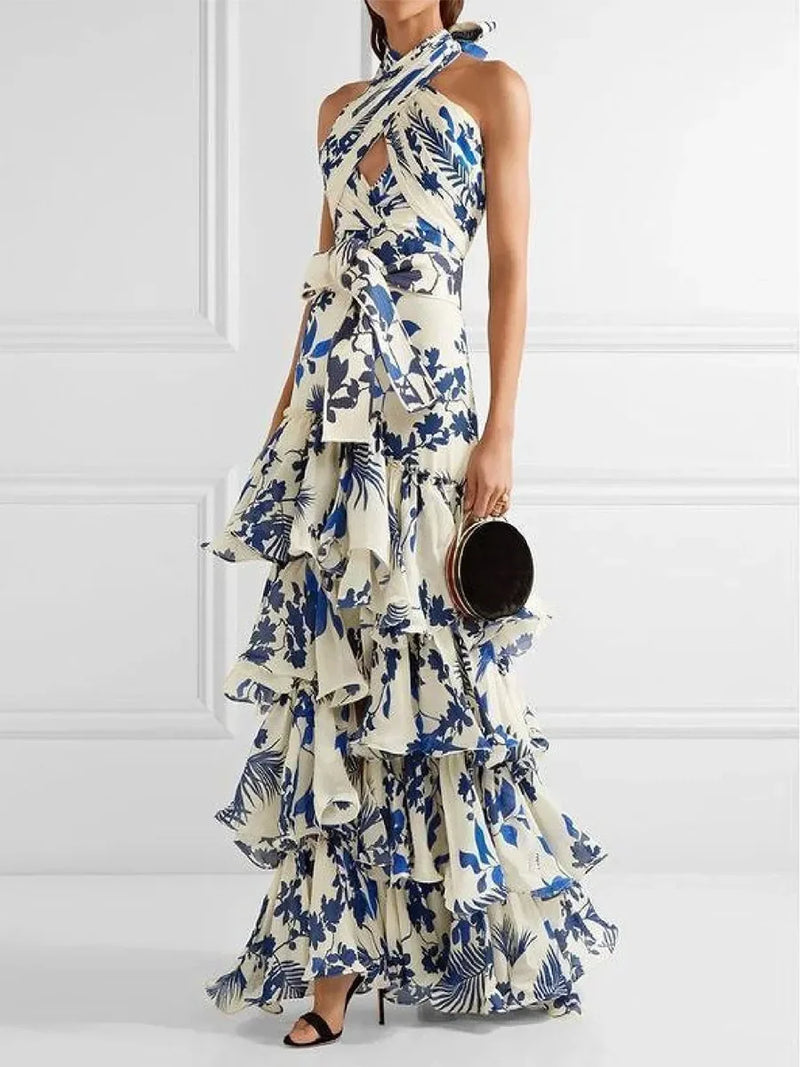 Boho Floral Off-Shoulder Maxi Dress | MzStar Fashion | view 7