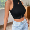 Keyhole Rib-Knit Tank | MzStar Fashion | view 3