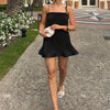 Silky Pleated Strapless Mini Dress | MzStar Fashion | view 4