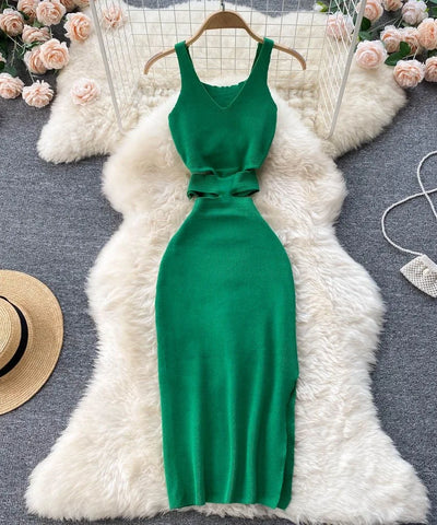 Waist Cut-Out Bodycon Midi Dress