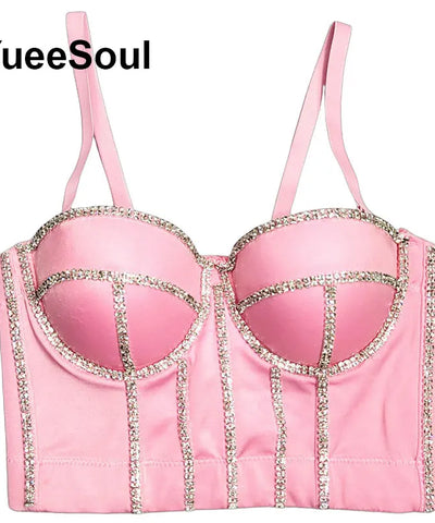 Pink Floral Y2K Corset Top
