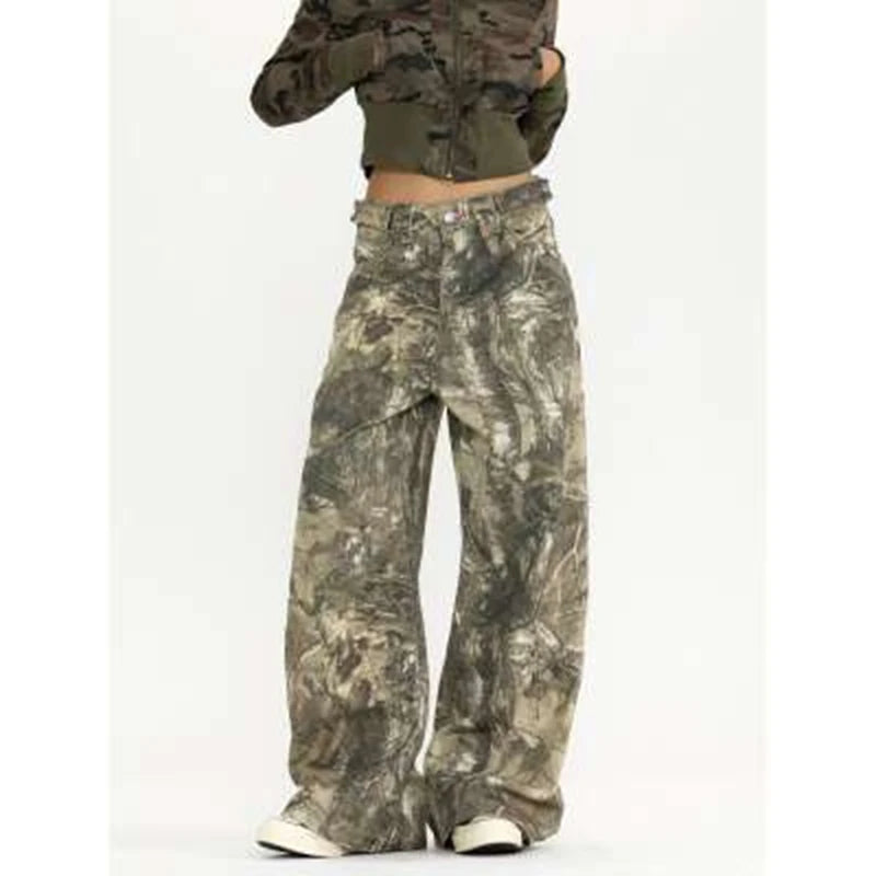 Camouflage Oversized Jeans | MzStar Fashion | view 4