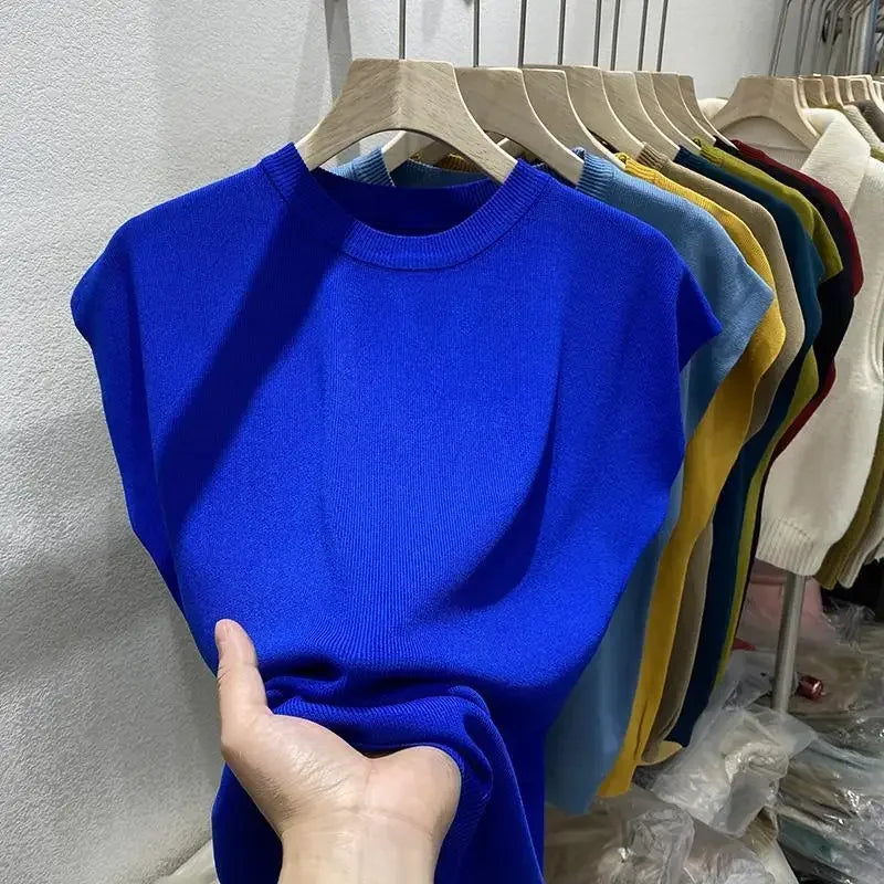 Ice-Silk Knit Tee | MzStar Fashion