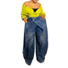 Washed Wide-Leg Mom Jeans | MzStar Fashion | view 4