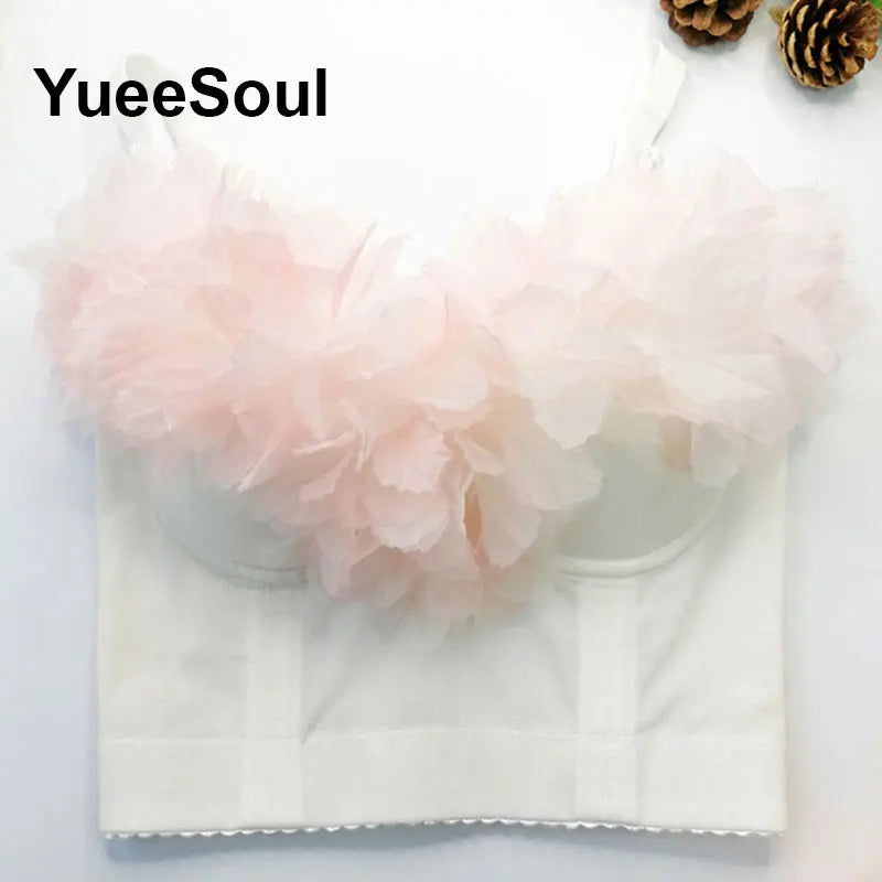 White Flower Bow Corset Top | MzStar Fashion | view 3