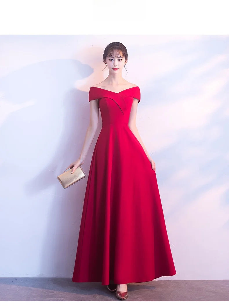 One-Shoulder Cotton Evening Gown | MzStar Fashion | view 5