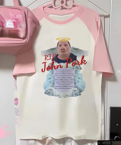 John Pork Graphic Tee | MzStar Fashion
