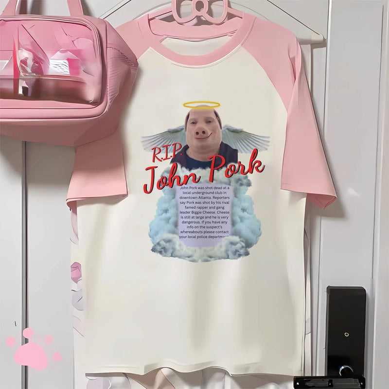 John Pork Graphic Tee | MzStar Fashion
